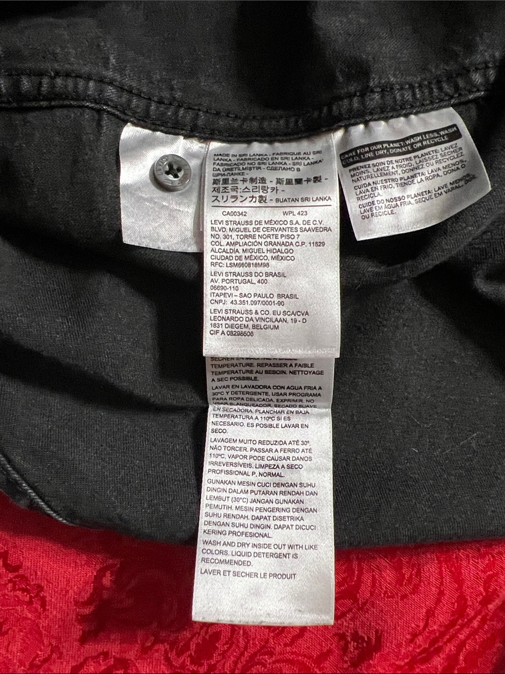 Levi's Men's Black Denim Western Snap Front Shirt Long Sleeve Large - Picture 6 of 13